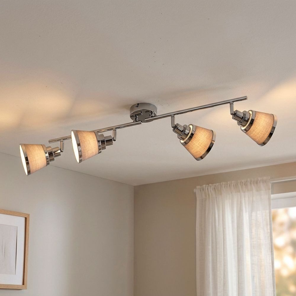 WOFI Deckenleuchte, Leuchtmittel nicht inklusive, Deckenlampe Deckenstrahler Spotleiste