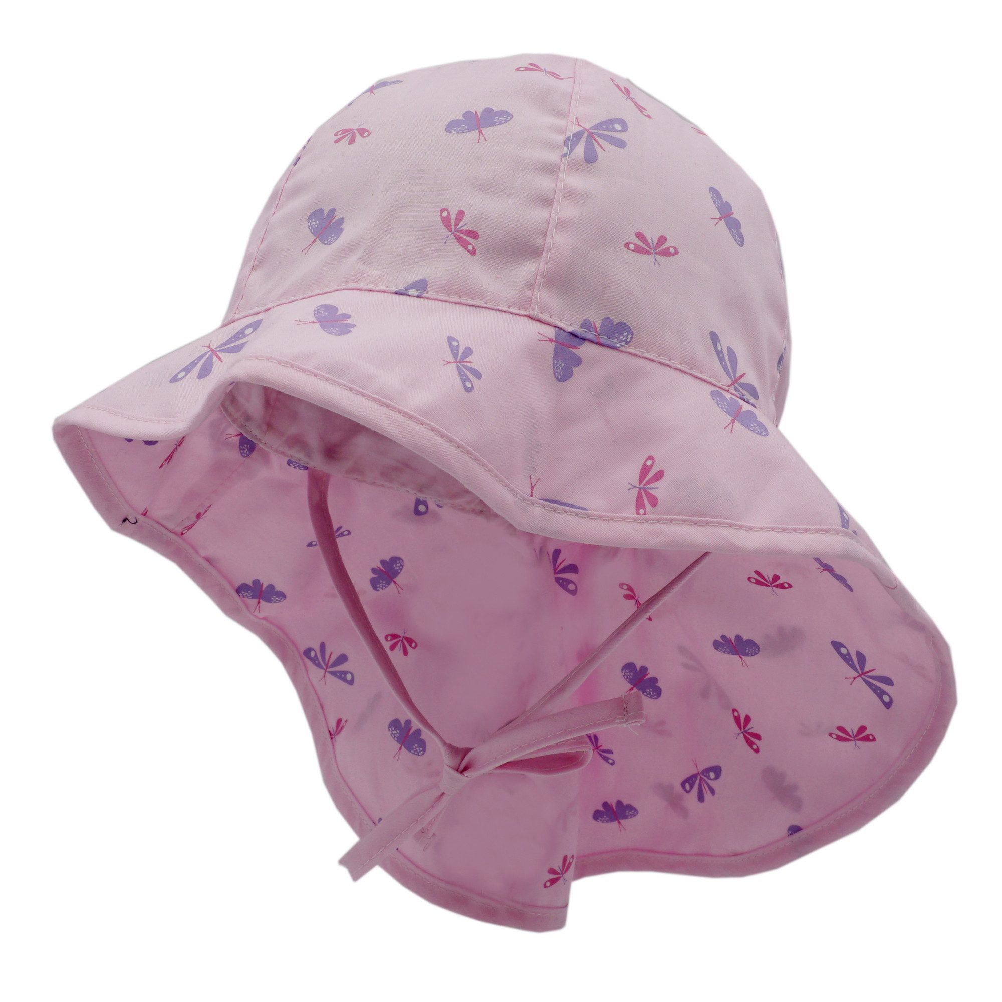 MAXIMO Fischerhut MINI GIRL-Flapper butterfly Nackenschutz, Futter, Band, UV 15 (1-St)