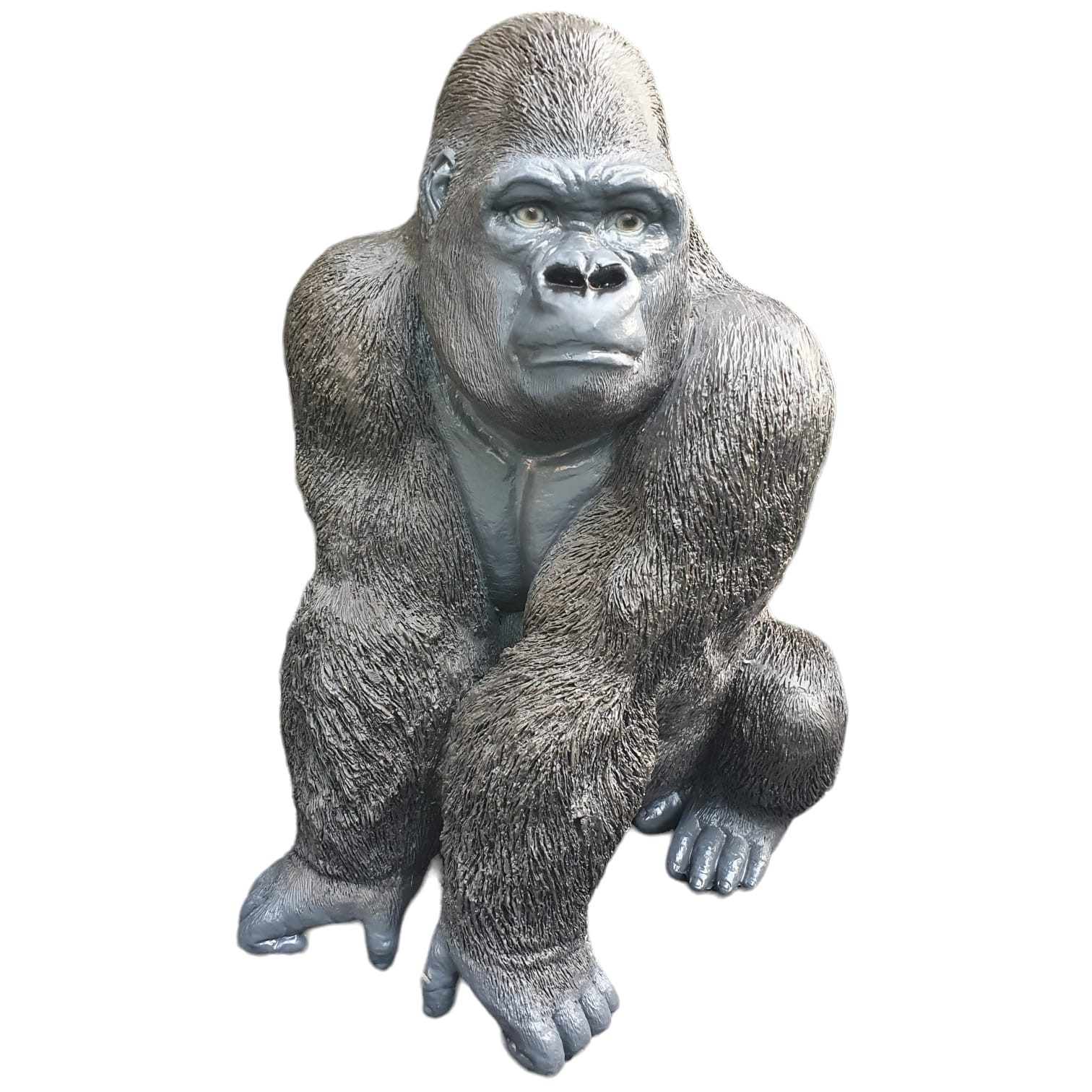 Aspinaworld Gartenfigur Gorilla Figur sitzt auf der lauer 56 cm, Figur