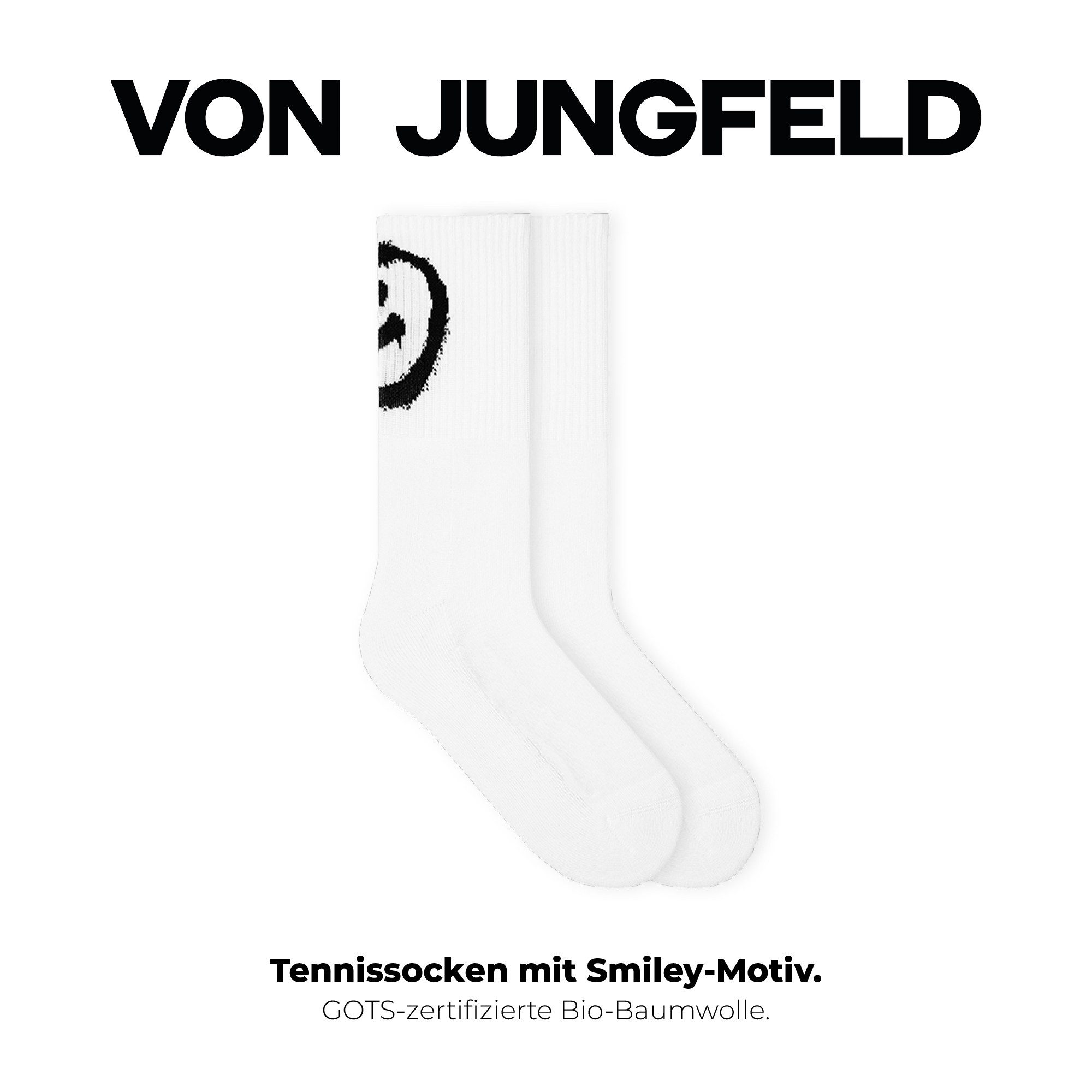 von Jungfeld Tennissocken Smiley Bio-Baumwolle 35-46 günstig online kaufen