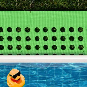 eyepower Bodenmatte Poolunterlage für 366cm Pool 52 EVA Matten Outdoor, erweiterbares Stecksystem Grün