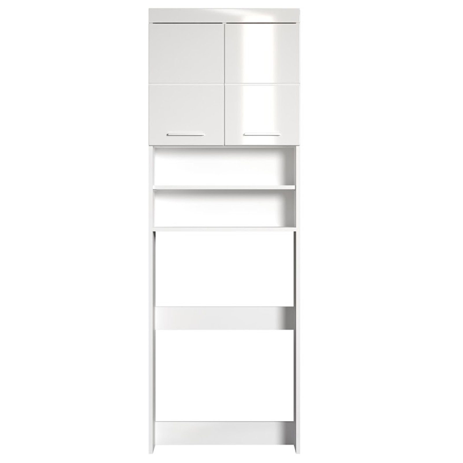 trendteam Waschmaschinenunterschrank Amanda Waschmaschinenüberbau Überschrank Badschrank Weiß 63x187x24cm