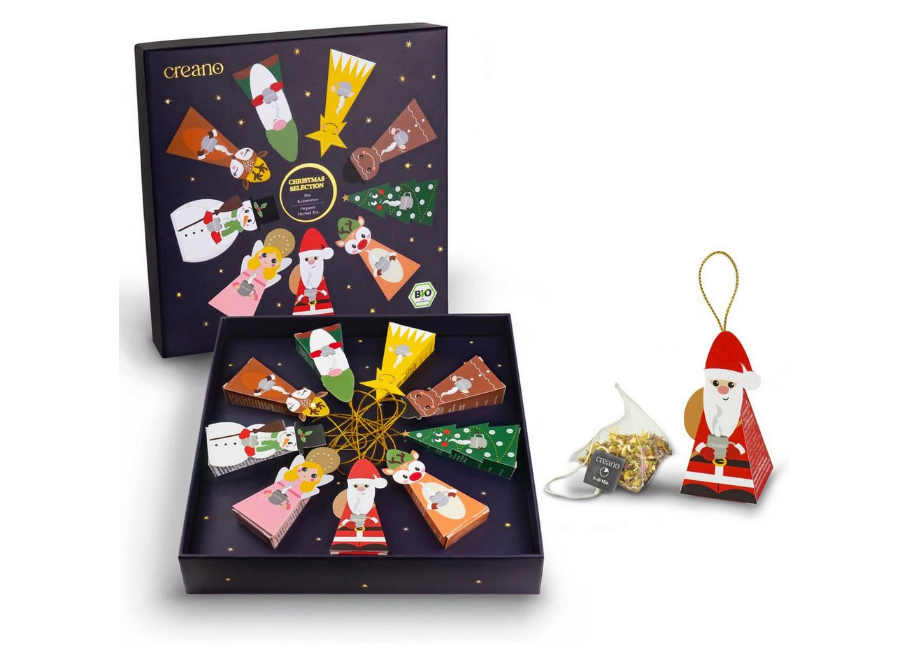 Creano Tee Creano Christmas Bio 9er Pyramiden Geschenkset 22,5g*, 1 x 9 St.