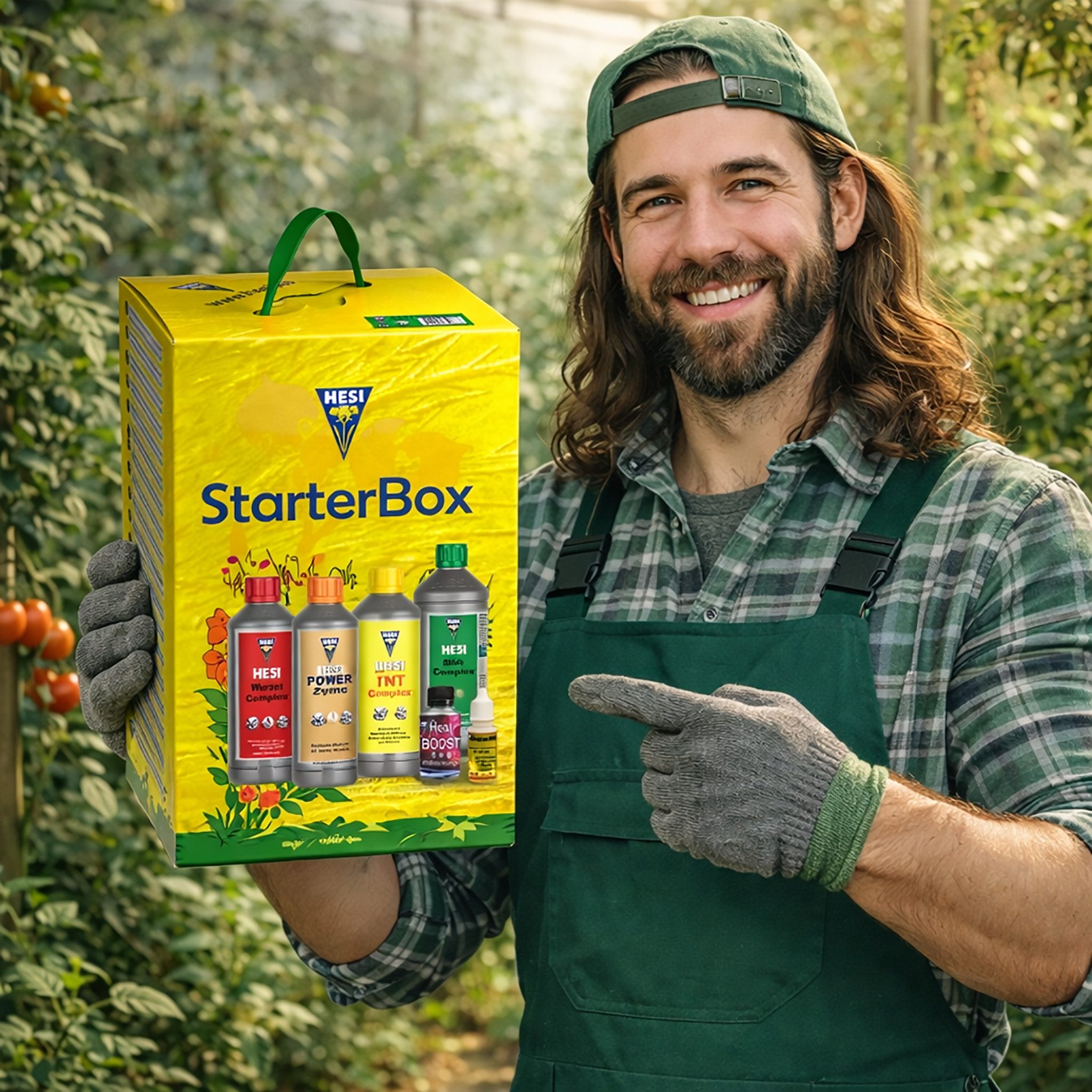 HESI Pflanzendünger HESI Starterbox Erde + Ernteschere - Grow Komplett-Set, Vorteilspack