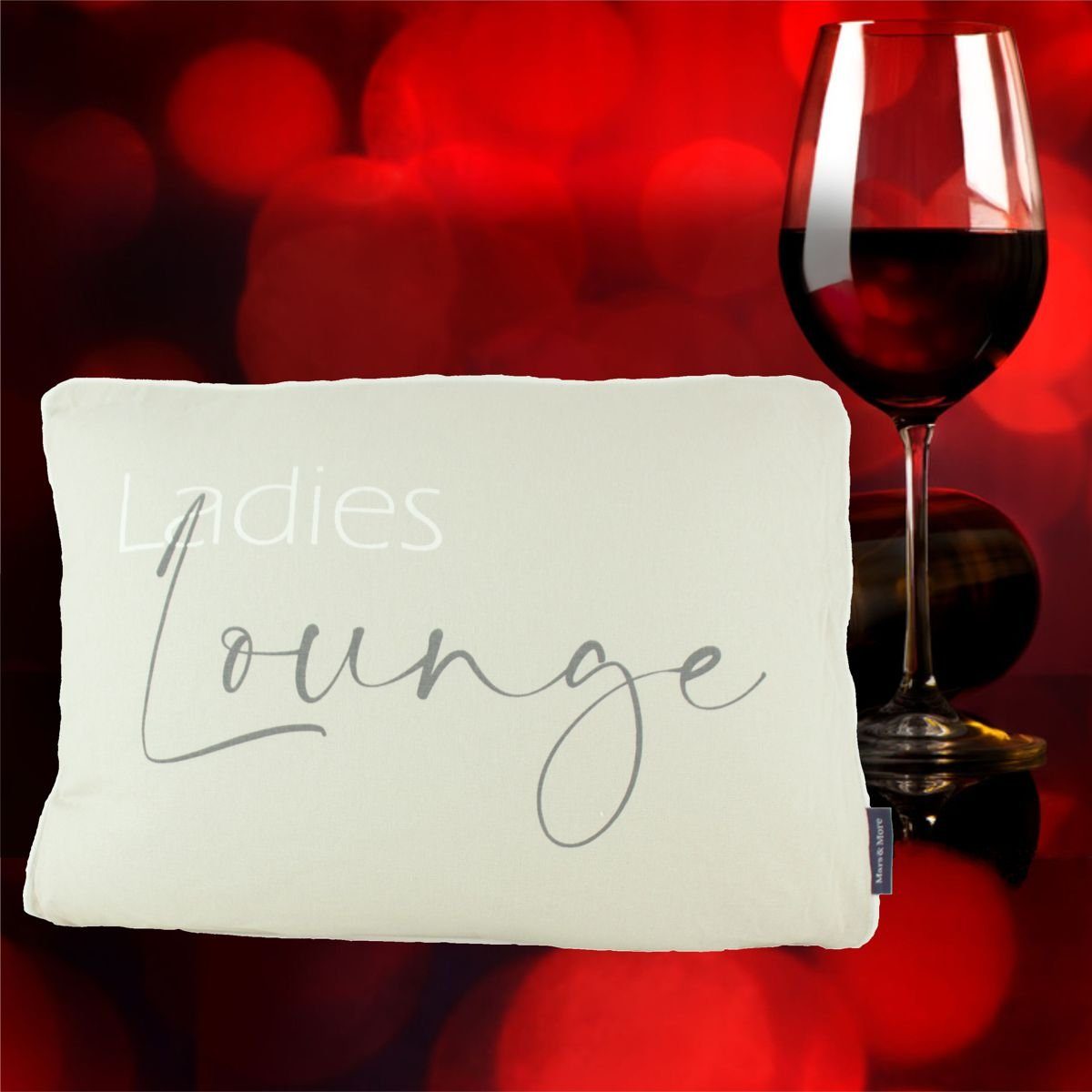 Dekokissen Mars & Mars Baumwoll-Kissen Lounge Ladies More More &