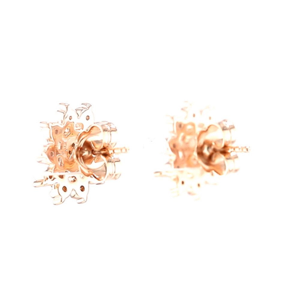 Cavill Ohrring-Set Cavill Damen Ohrringe 0,22 ct Diamant 925 Silber rosévergoldet Blüten (2-tlg)
