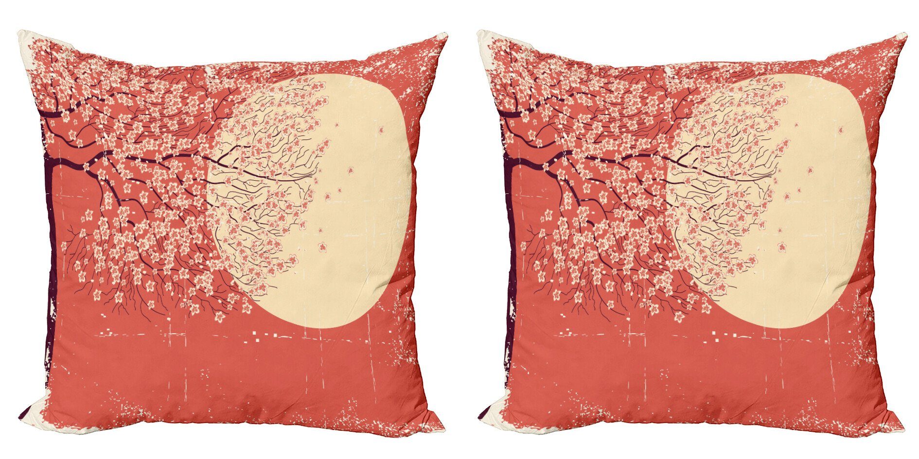 Sakura-Blüten japanisch Abakuhaus (2 Modern Digitaldruck, Kirsche Doppelseitiger Accent Kissenbezüge Stück),