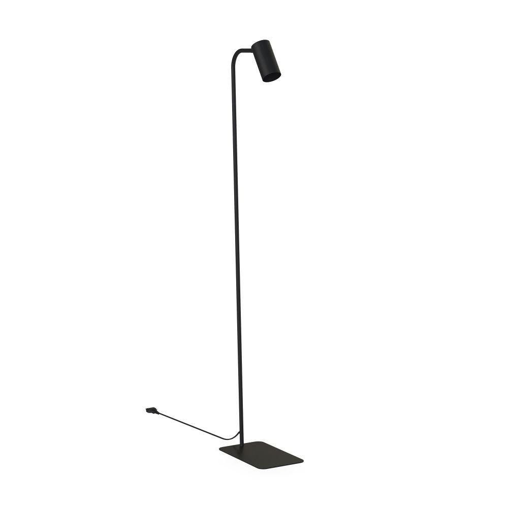 Licht-Erlebnisse Stehlampe Stehleuchte klein COLENE, ohne Wohnzimmer Leuchtmittel, flexibel 124 cm Fußschalter Schwarz