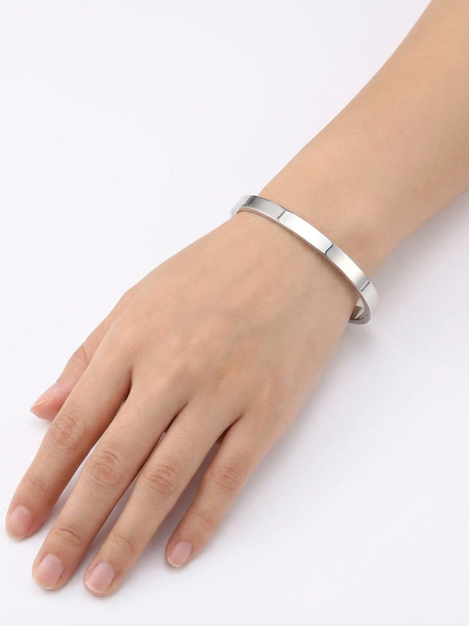 Staufergold Armreif „Pure“ – Minimalistischer Edelstahl-Bangle, handmade with Love!