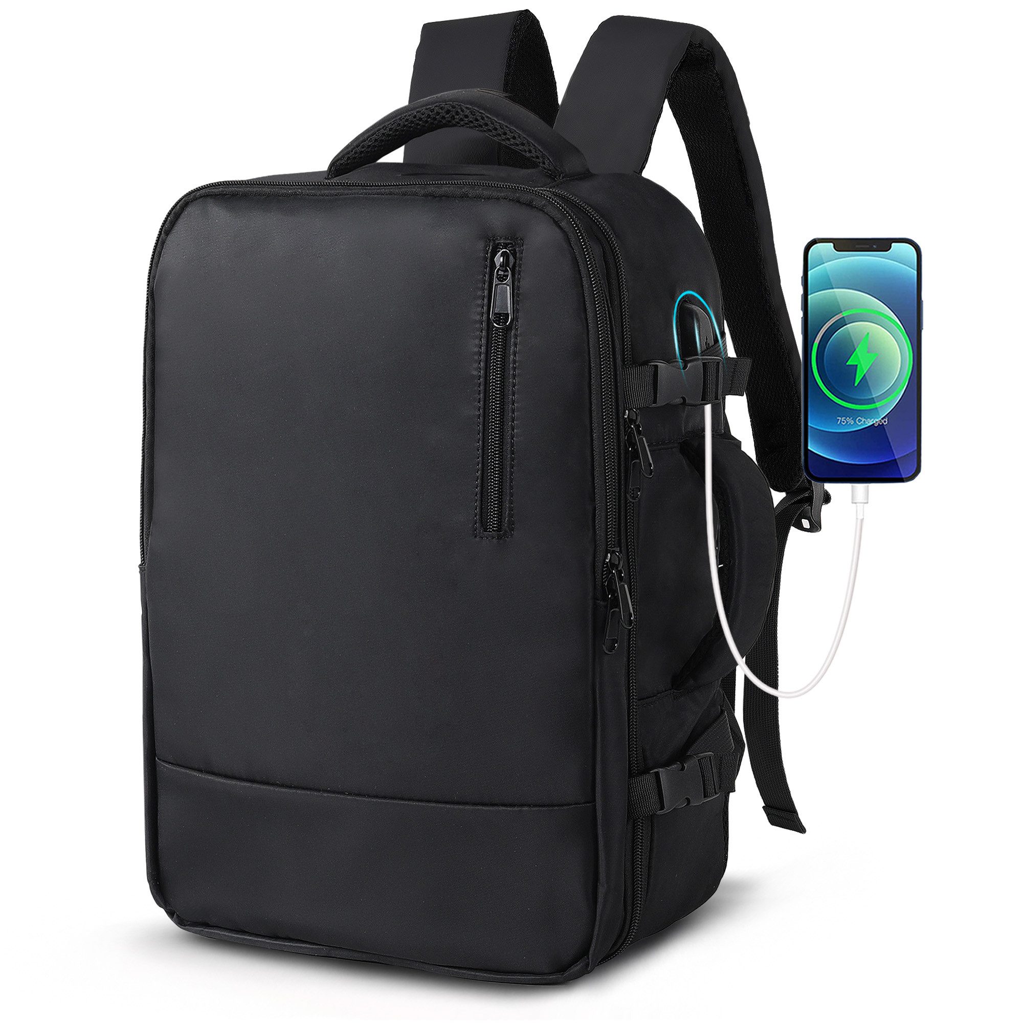 TAN.TOMI Cityrucksack Rucksack Wasserdichter Backpack Schultasche mit Laptopfach, Handgepäck Rucksack Für Flugzeug Unter Sitzplatz Tasche