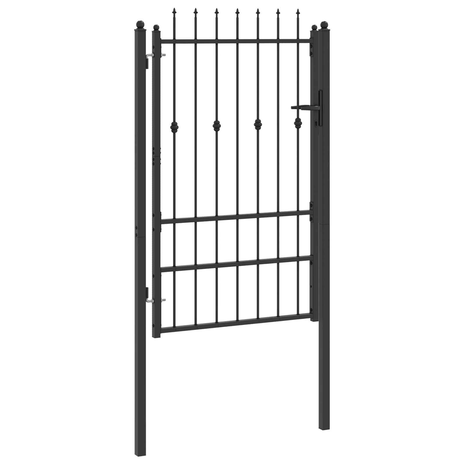 vidaXL Gartentor Zauntor ASTEN 100 x 150 cm Metall Schwarz Abschließbar