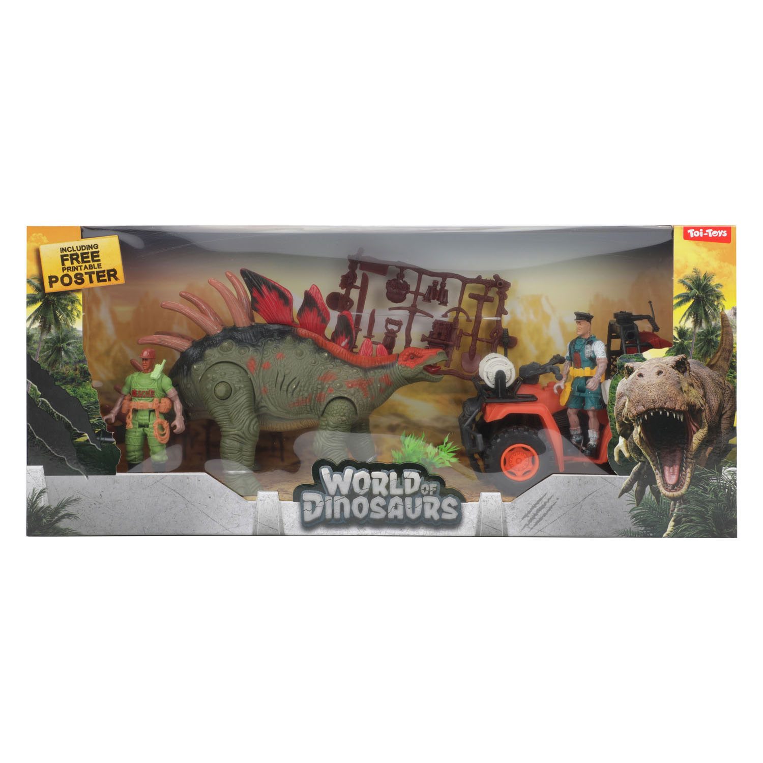 Toi-Toys Spielwelt WORLD OF DINOSAURS Spielset, Beweglicher Dinosaurier