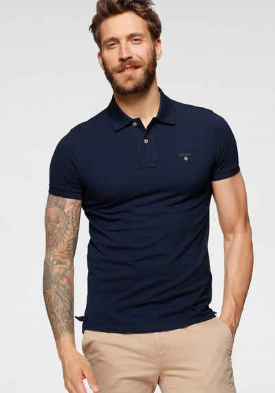 Gant Poloshirt REGULAR ORIGINAL PIQUE SS RUGGER mit Knopfleiste am Ausschnitt