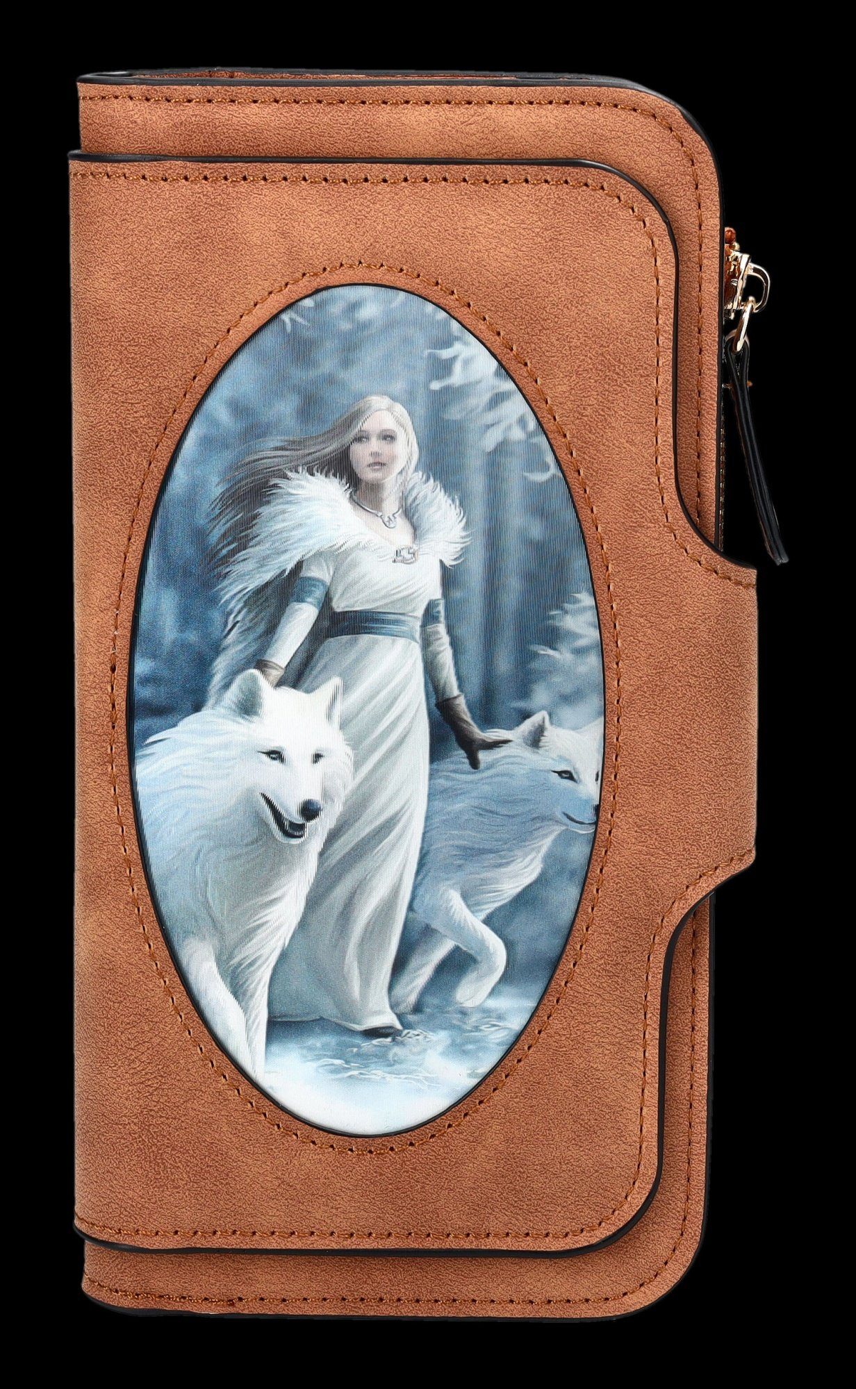 Figuren Shop GmbH Geldbörse Geldbörse Wolf - Winter Guardians - Anne Stokes Fantasy Geldbeutel