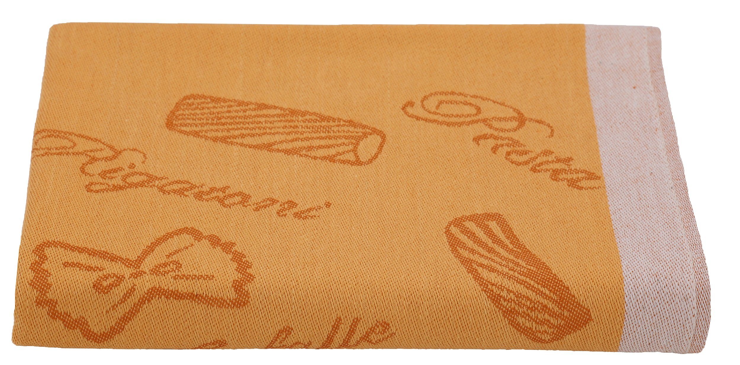 Betz Motiv: Gläsertücher Nudeln Geschirrtuch Küchenhandtuch Stück Italy Größe: Geschirrtücher 6 Farbe: cm 50x70 Baumwolle gelb 100%