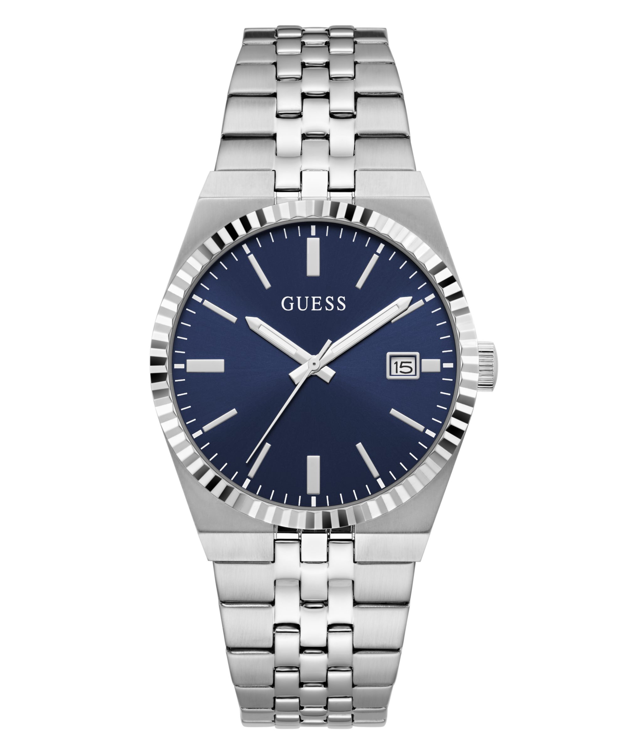 Guess Quarzuhr VINCENT GW1153G1, Armbanduhr, Damenuhr, Herrenuhr, Edelstahlarmband, analog, Tag