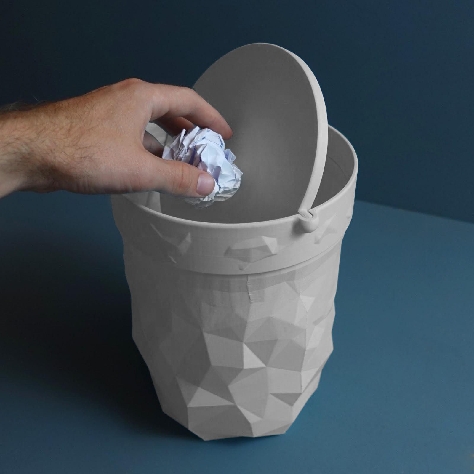 Shapes - Decorations Mülleimer Trash Can „Glitch“ by Gazzaladra Design – Design trifft Funktionalität, Fassungsvermögen: S ~ 1,5L; M ~ 6,5L