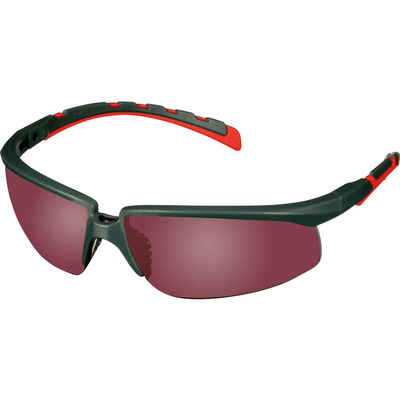 3M Arbeitsschutzbrille 3M S2024AS-RED Schutzbrille verspiegelt, mit Antikratz-Schutz Rot, Gr