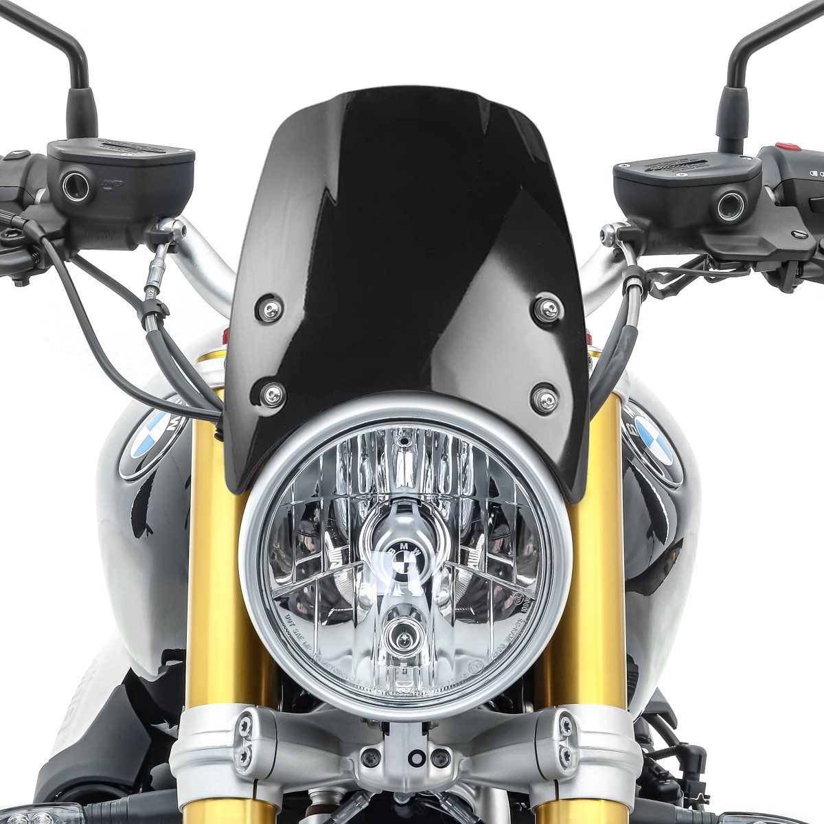 Motorradhelm-Visier Windschild / Windschutzscheibe # CW9 für BMW R NineT 14-23 sw