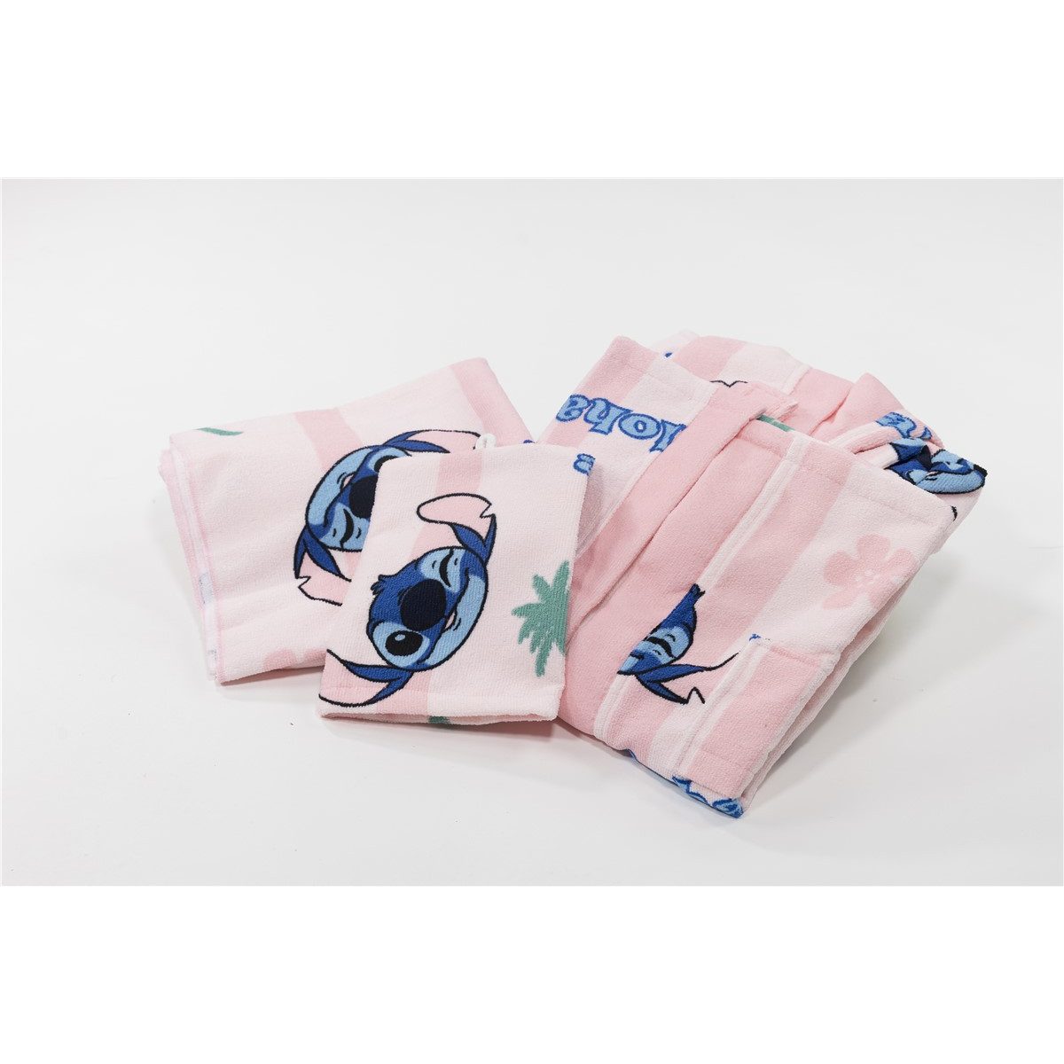 Lilo & Stitch Kinderbademantel Bade Set für Kinder Bademantel Handtuch und Waschhandschuh – Bild 3 von 5