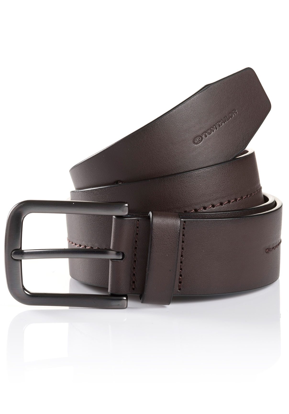TOM TAILOR Synthetikgürtel TTRoss mit geschwärzter Schließe und Logoprägung günstig online kaufen