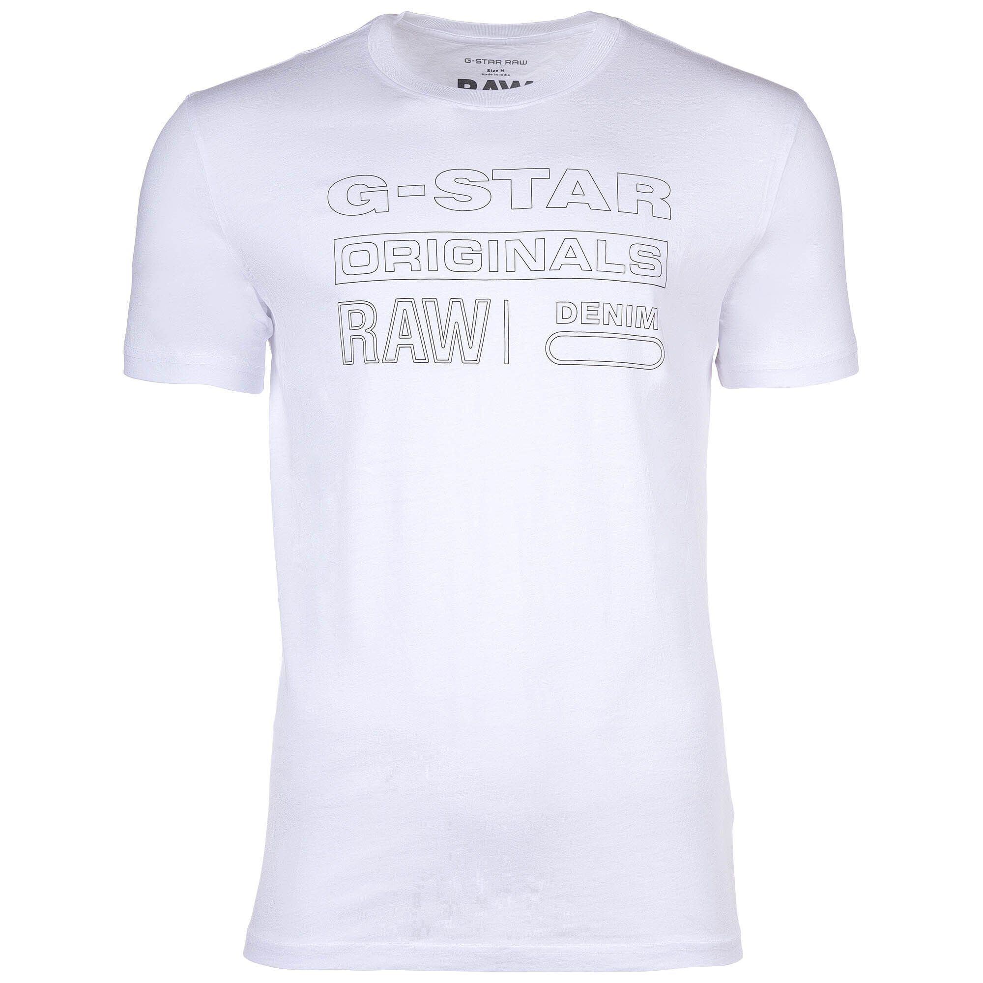 G-Star RAW T-Shirt Herren T-Shirt - Originals, Rundhals, RAW-Logo