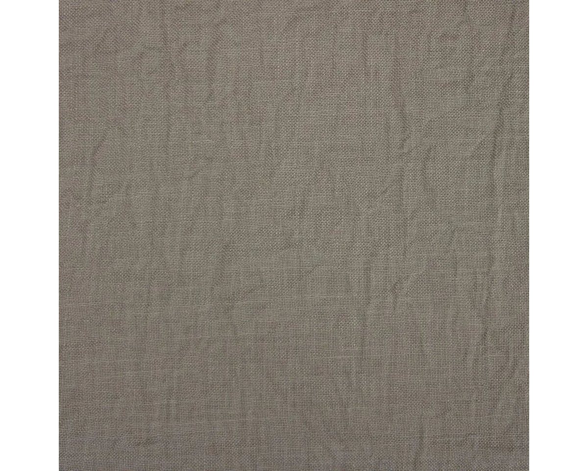 Thumbnail - Stofferia Stoff Gardinenstoff Leinen Crash halbtransparent Filume Taupe - Höhe 300 cm, Meterware