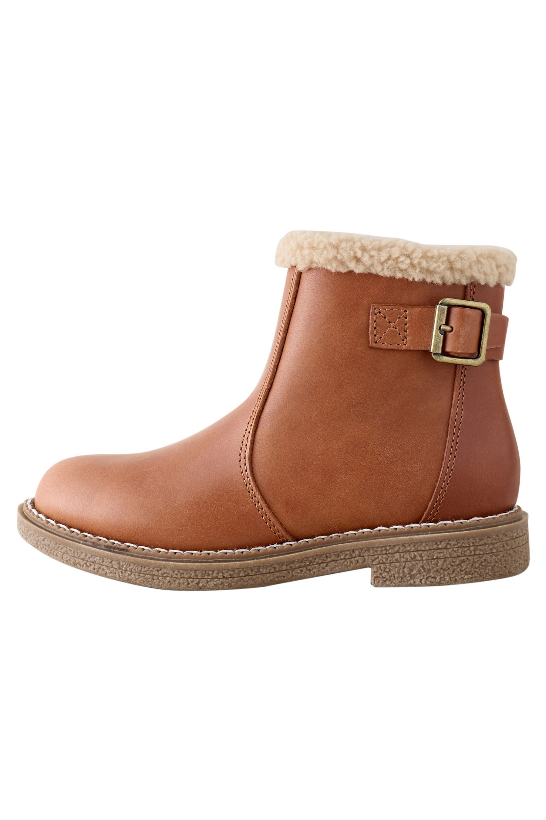 Next Warmgefütterte Stiefeletten aus Leder Stiefelette (1-tlg)
