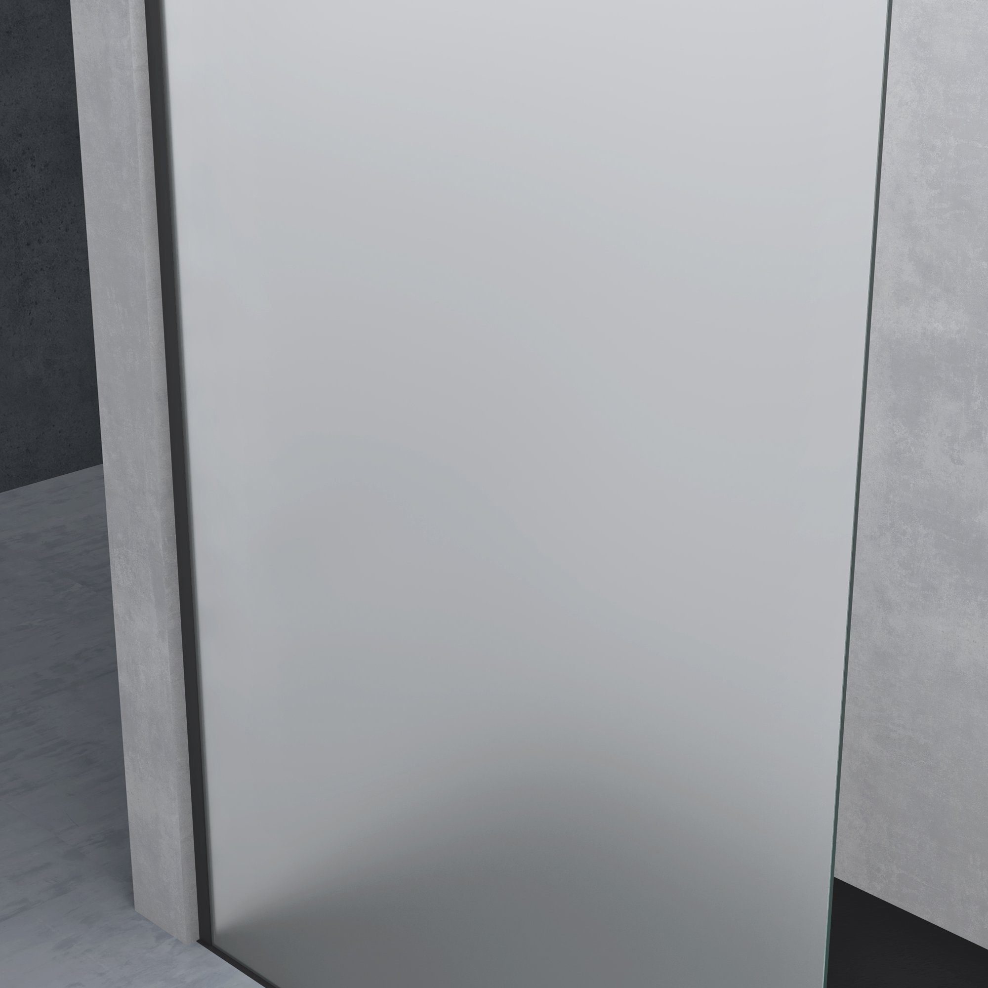 doporro Walk-in-Dusche Duschwand für Dusche Duschabtrennung schwarz Profil Nano Glas, Einscheibensicherheitsglas