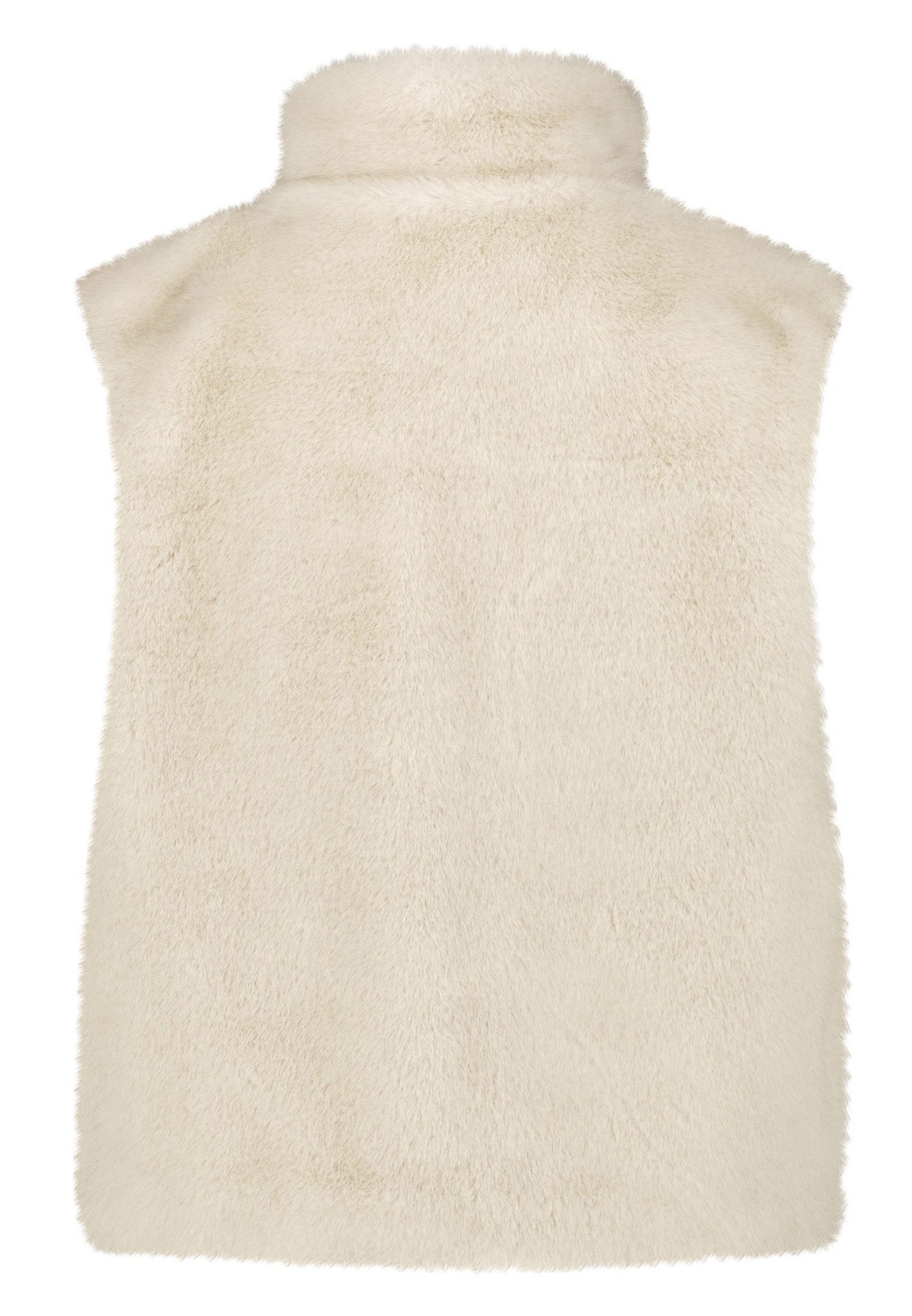 Zero Plüschweste Damen Fur-Weste mit hohem Kragen Material