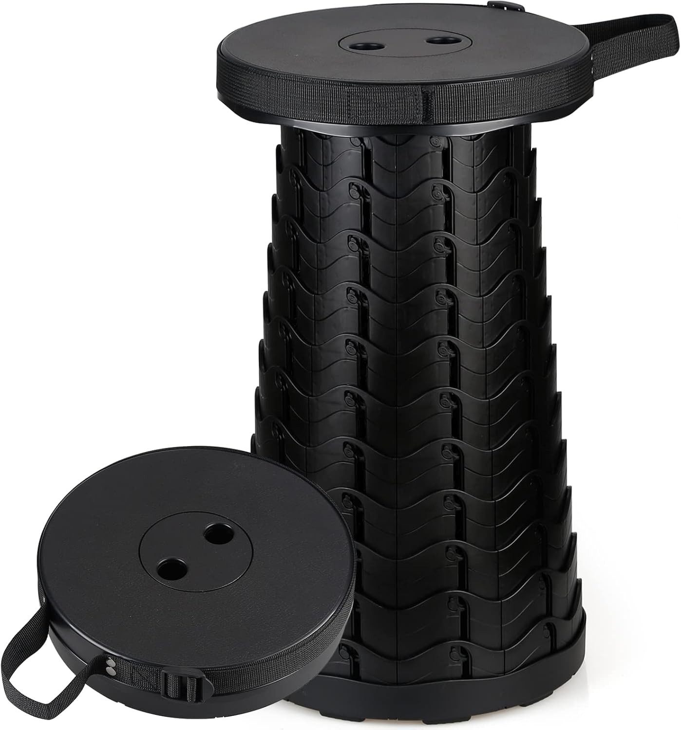 AKKEE Klappstuhl Tragbarer Klappstuhl Klapphocker Hocker Tragkraft 180 kg, höhenverstellbar und stabil