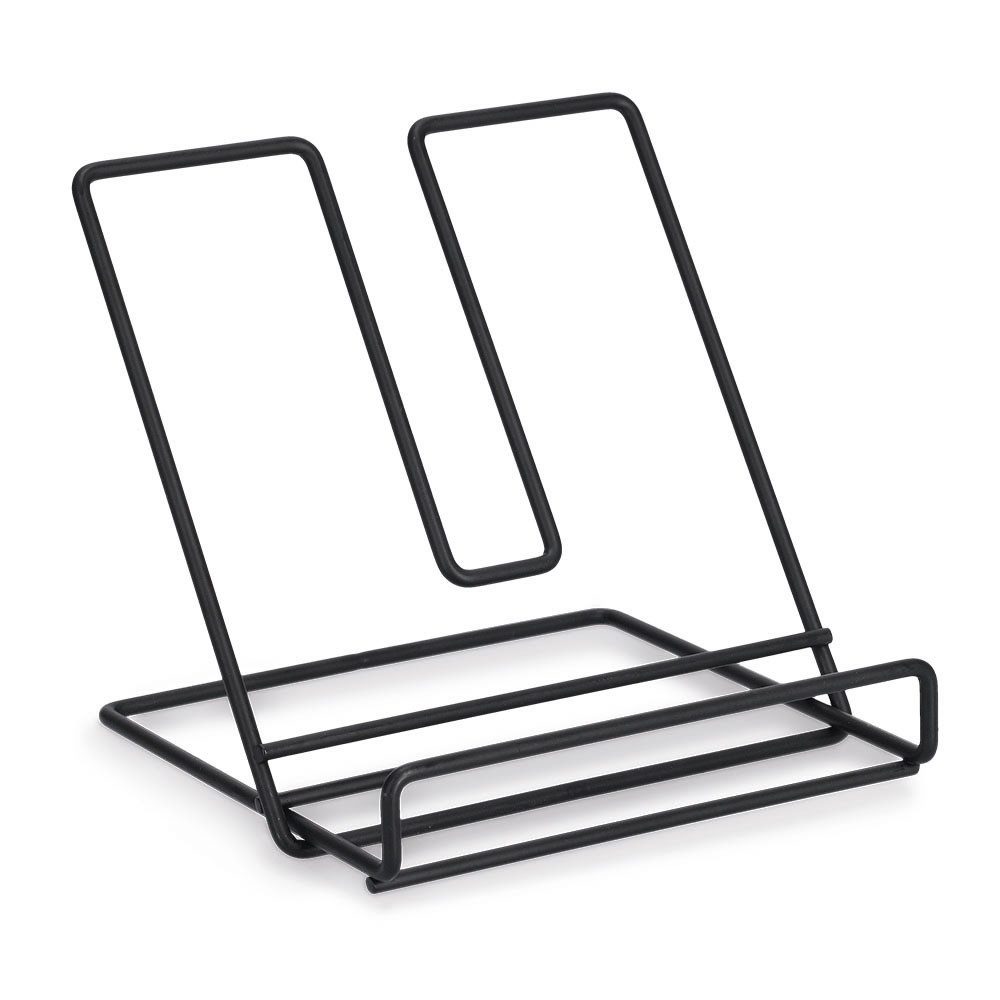 Zeller Present Küchenorganizer-Set Buchständer, Metall, schwarz