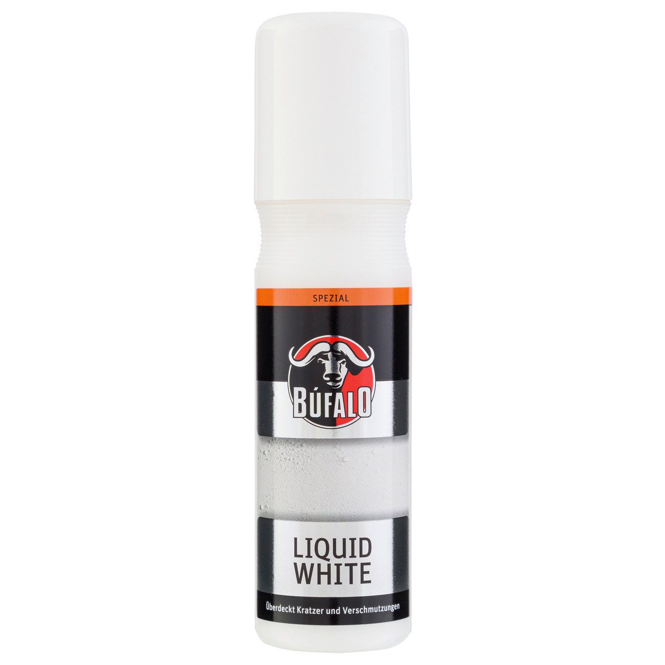 Búfalo LIQUID WHITE - Stark deckend für weißen Sport- und Freizeitschuhe. Schuhcreme