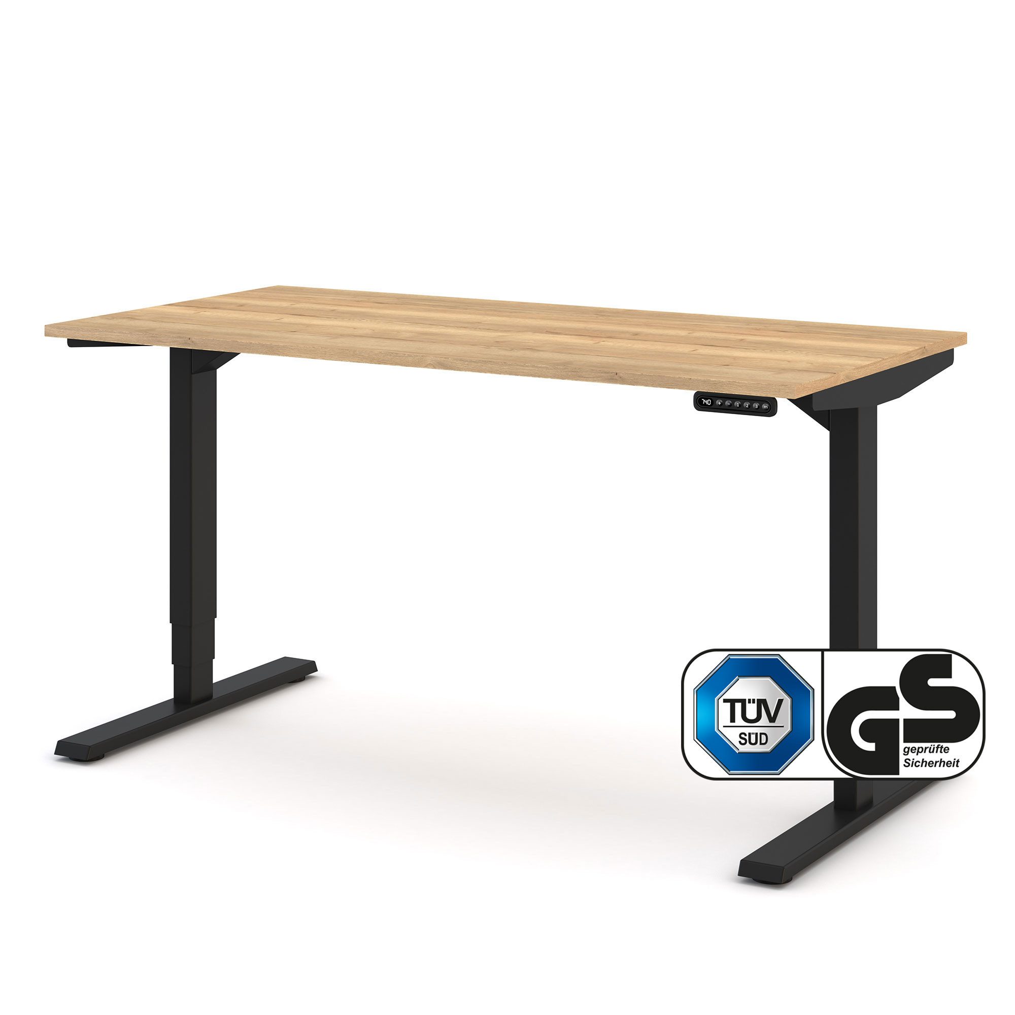 ASSMANN Büromöbel Schreibtisch Y-LINE (140x70cm Schwarz günstig online kaufen