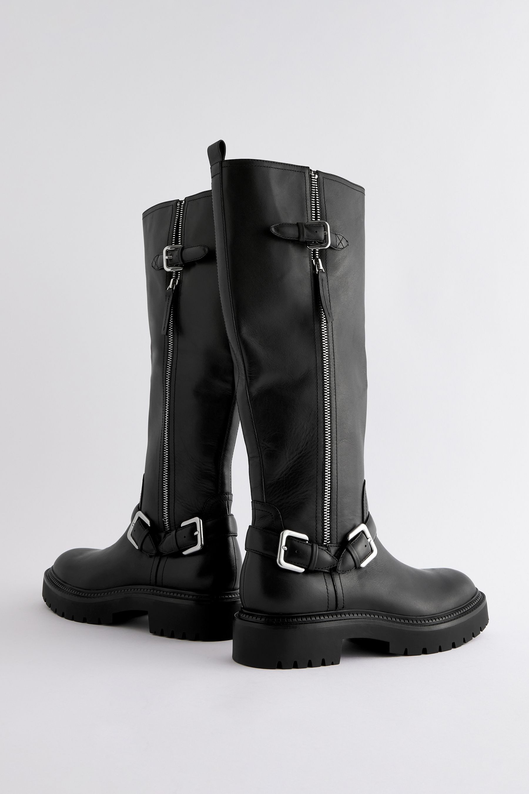 Next Forever Comfort® Kniehohe Biker-Stiefel, Schnalle günstig online kaufen