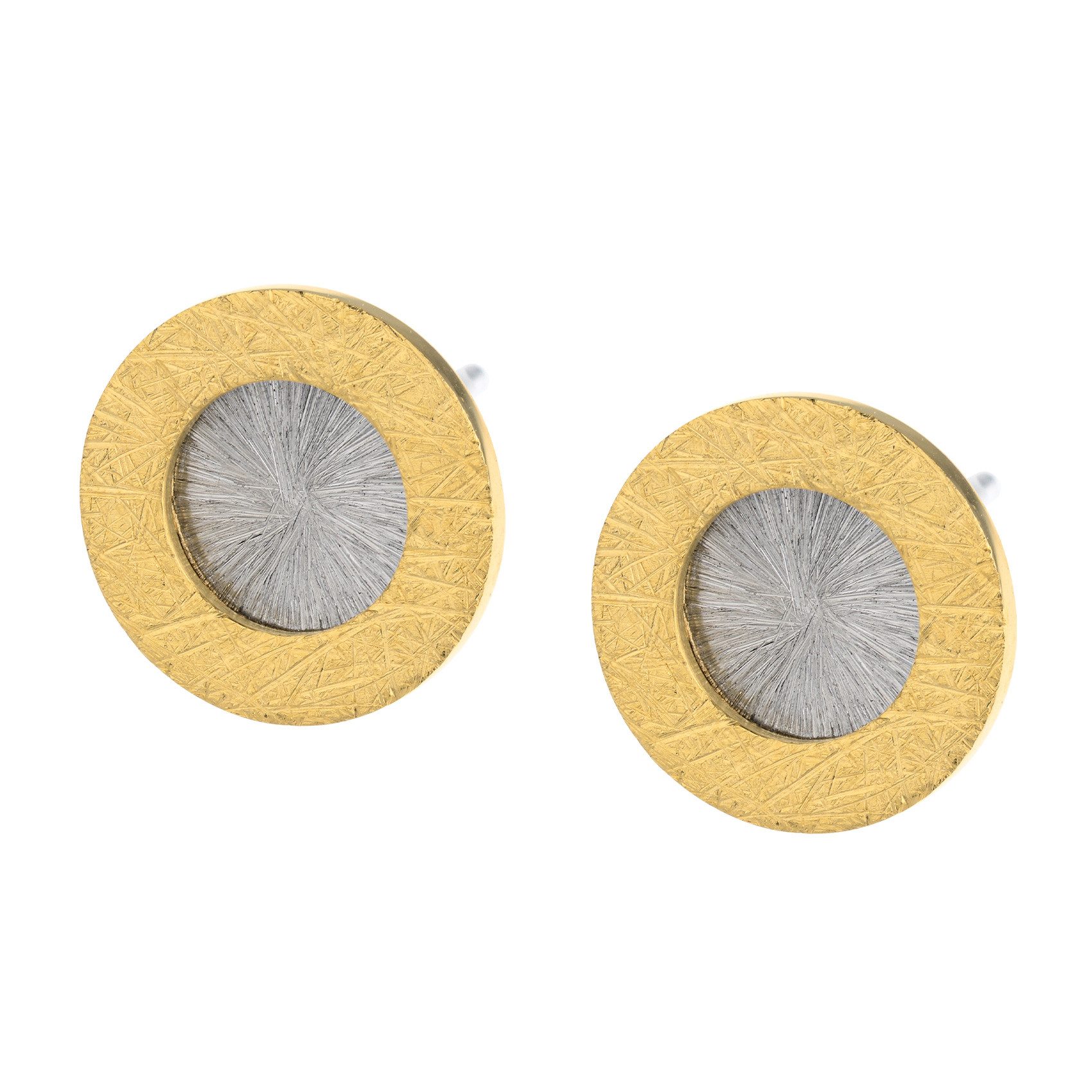 Ernstes Design Paar Ohrstecker poliert / gekratzt günstig online kaufen