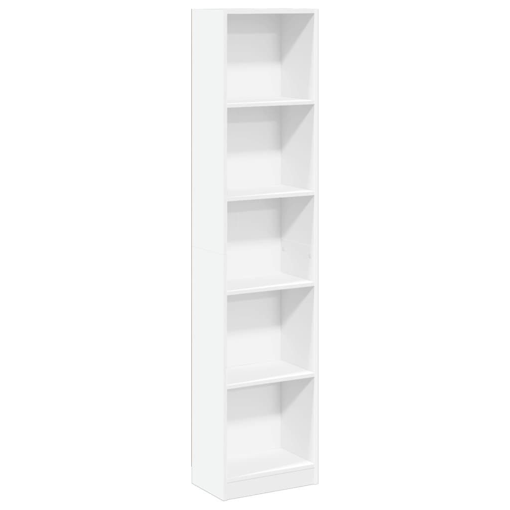 vidaXL Bücherregal Bücherregal Weiß 40x24x176 cm Holzwerkstoff, 1-tlg.