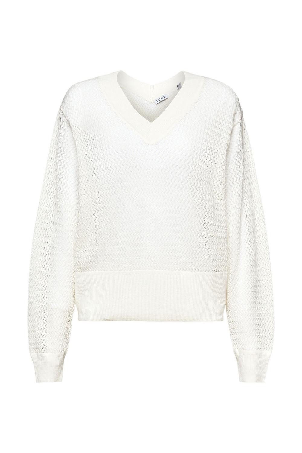 Esprit Sweatshirt structured v ne, OFF WHITE