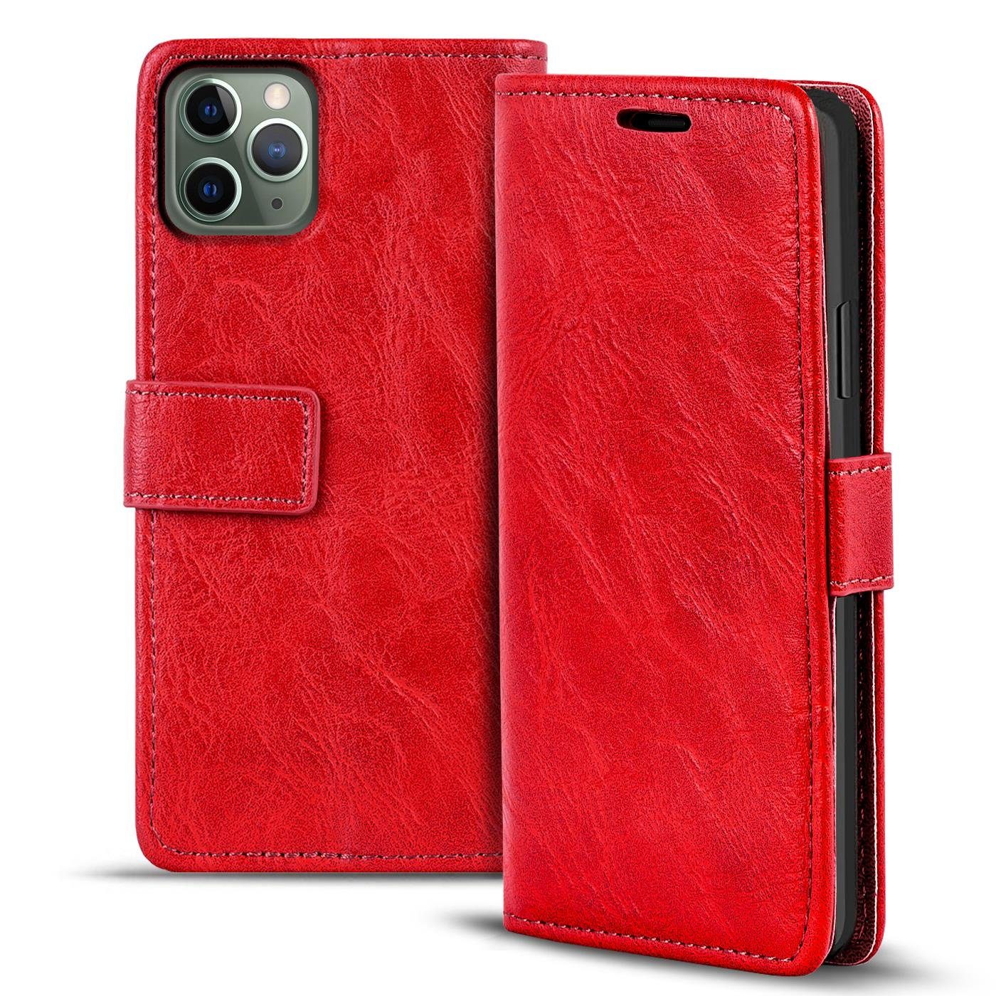 CoolGadget Handyhülle Retro Klapphülle für Apple iPhone 11 Pro Max 6,5 Zoll, Schutzhülle Wallet Case Kartenfach Hülle für Apple iPhone 11 Pro Max