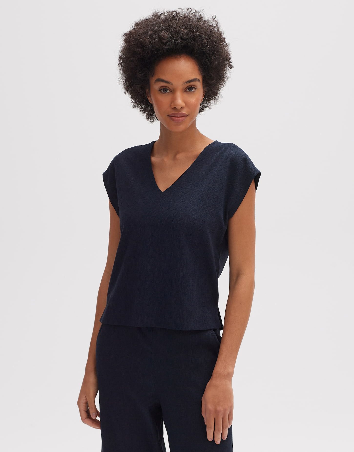 OPUS Damen Shirt 'SAMELIE' – Kurzarm, Floraler Print, Aus Lenzing Ecovero, Lockere Passform