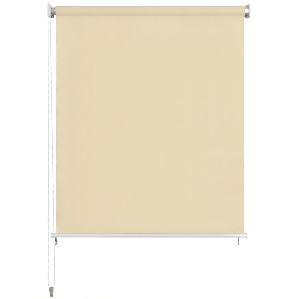 Rollo Außenrollo 105 (B) x 140 (H) cm Cremeweiß, vidaXL