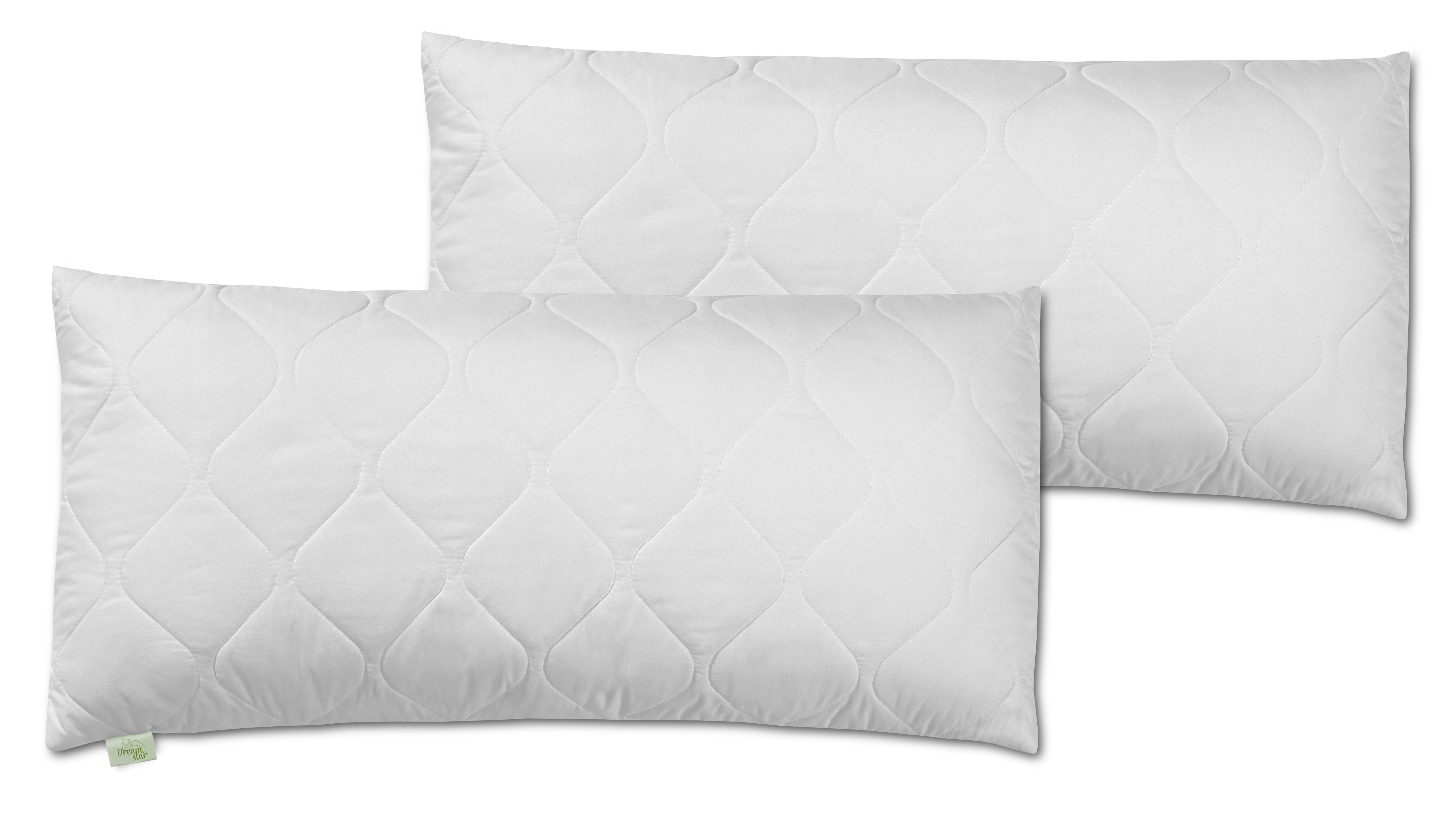 Dreamstar Microfaserkissen gestepptes Kopfkissen 40x80 cm günstig online kaufen