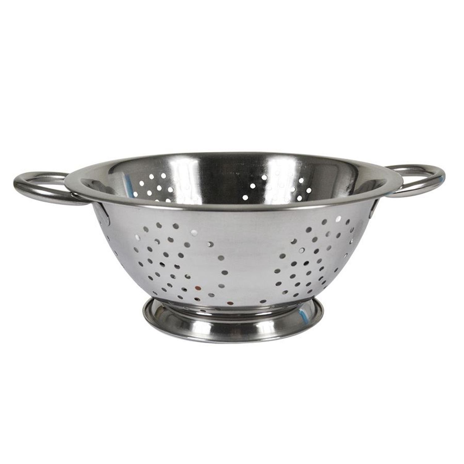 BURI Nudelsieb Edelstahl-Sieb mit Standfuß 24cm Küchensieb Seiher Durchschlag Sieb, Edelstahl