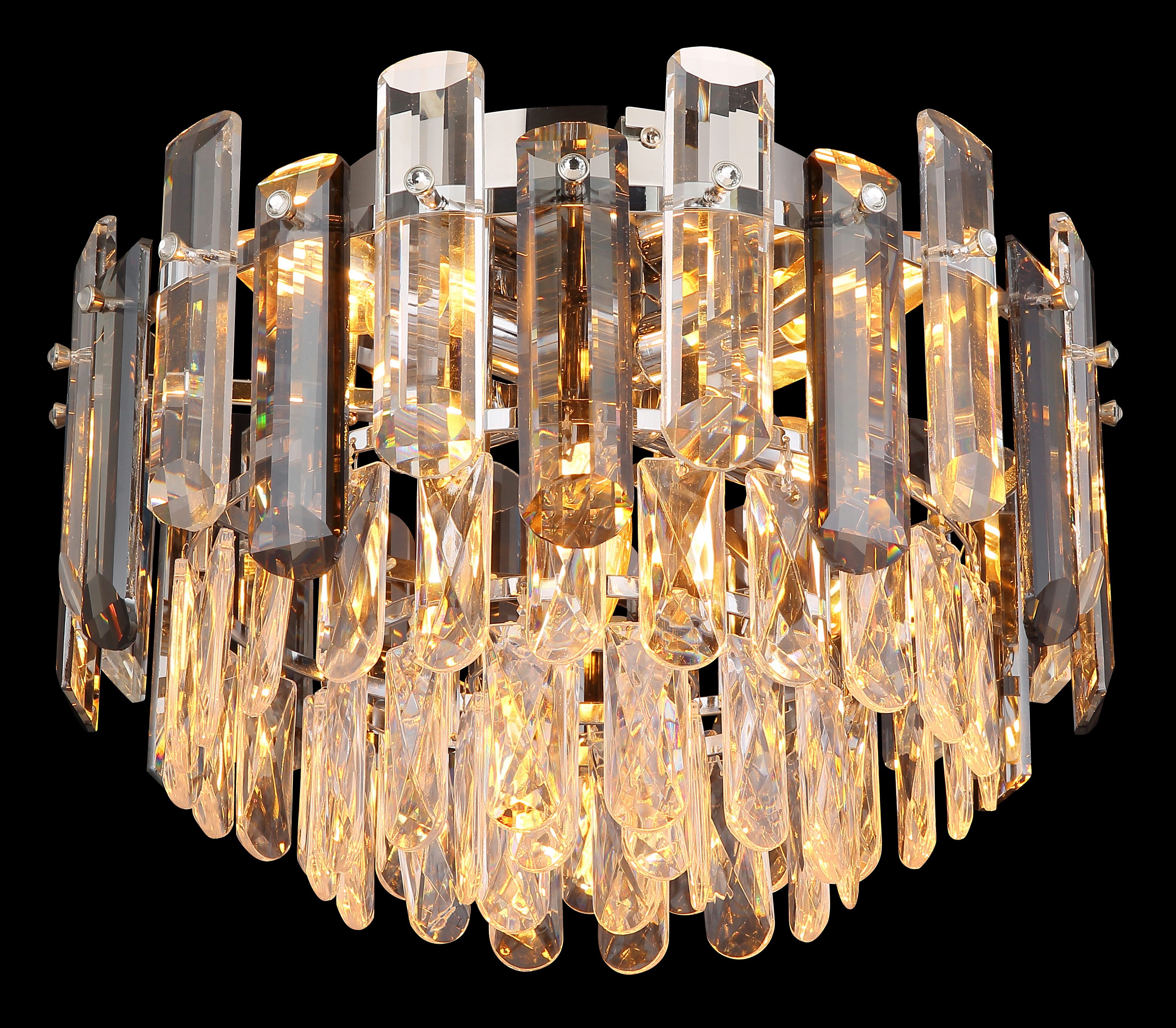 GLOBO LIGHTING Deckenleuchte ORGINA, ohne Leuchtmittel, Deckenlampe, Kristalle, Glasstäbe, Wohnzimmer, Esstisch