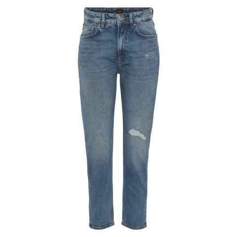 BOSS ORANGE Stretch-Jeans Elsa Mid Rise Mid Waist, mittlere Leibhöhe Premium Denim Jeans im stonewashed Look