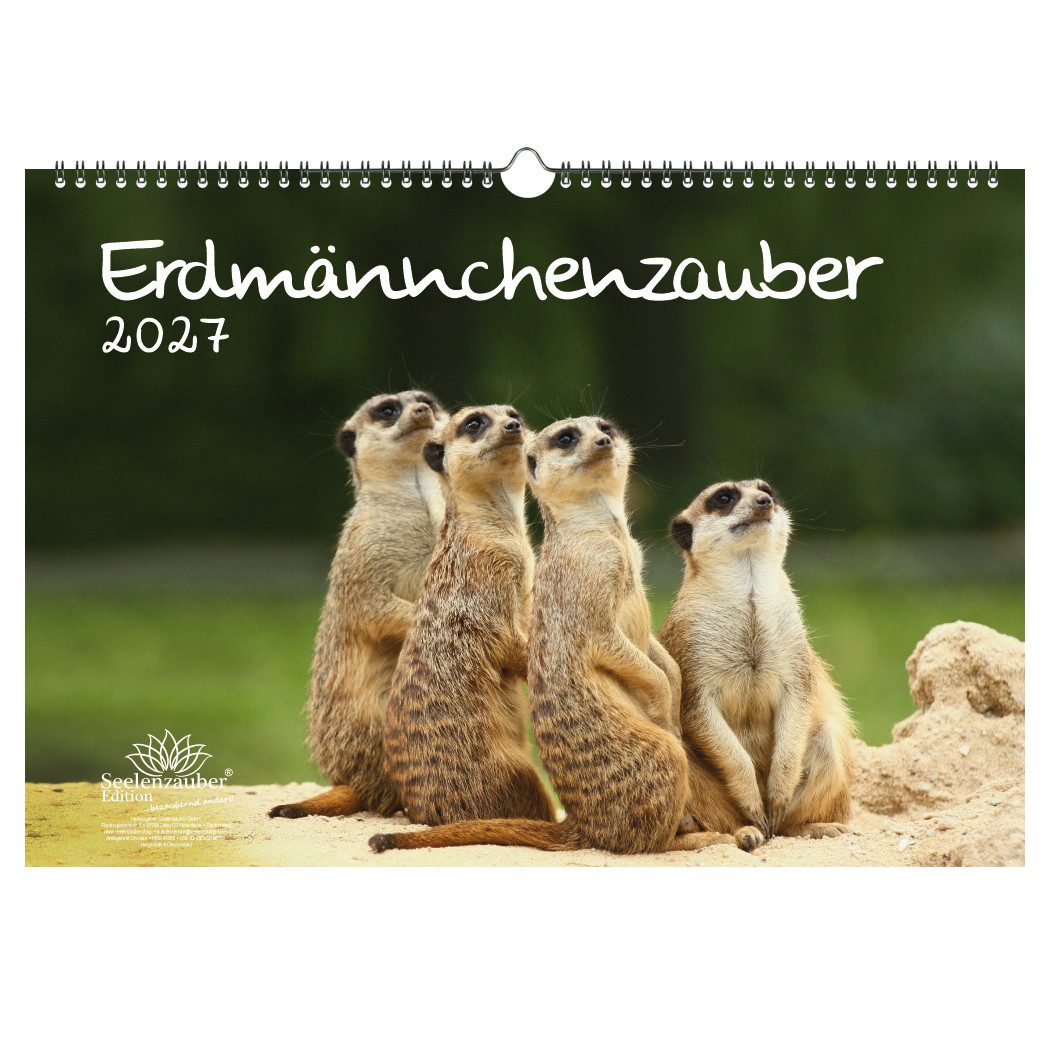 Seelenzauber Wandkalender Erdmännchenzauber DIN A3 Kalender für 2027 Erdmännchen - Seelenzauber