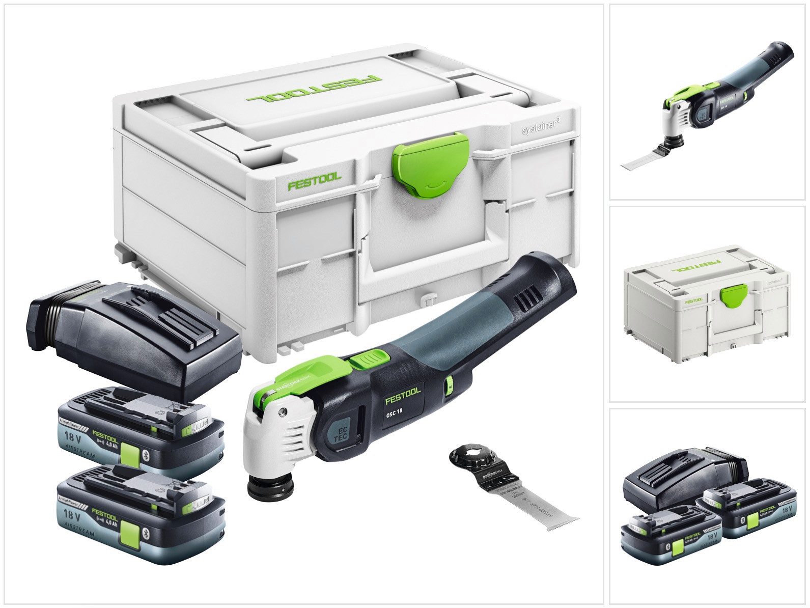 FESTOOL Akku-Multifunktionswerkzeug VECTURO OSC 18 E-Basic Akku Oszillierer 18 V Starlock Max Brushless +