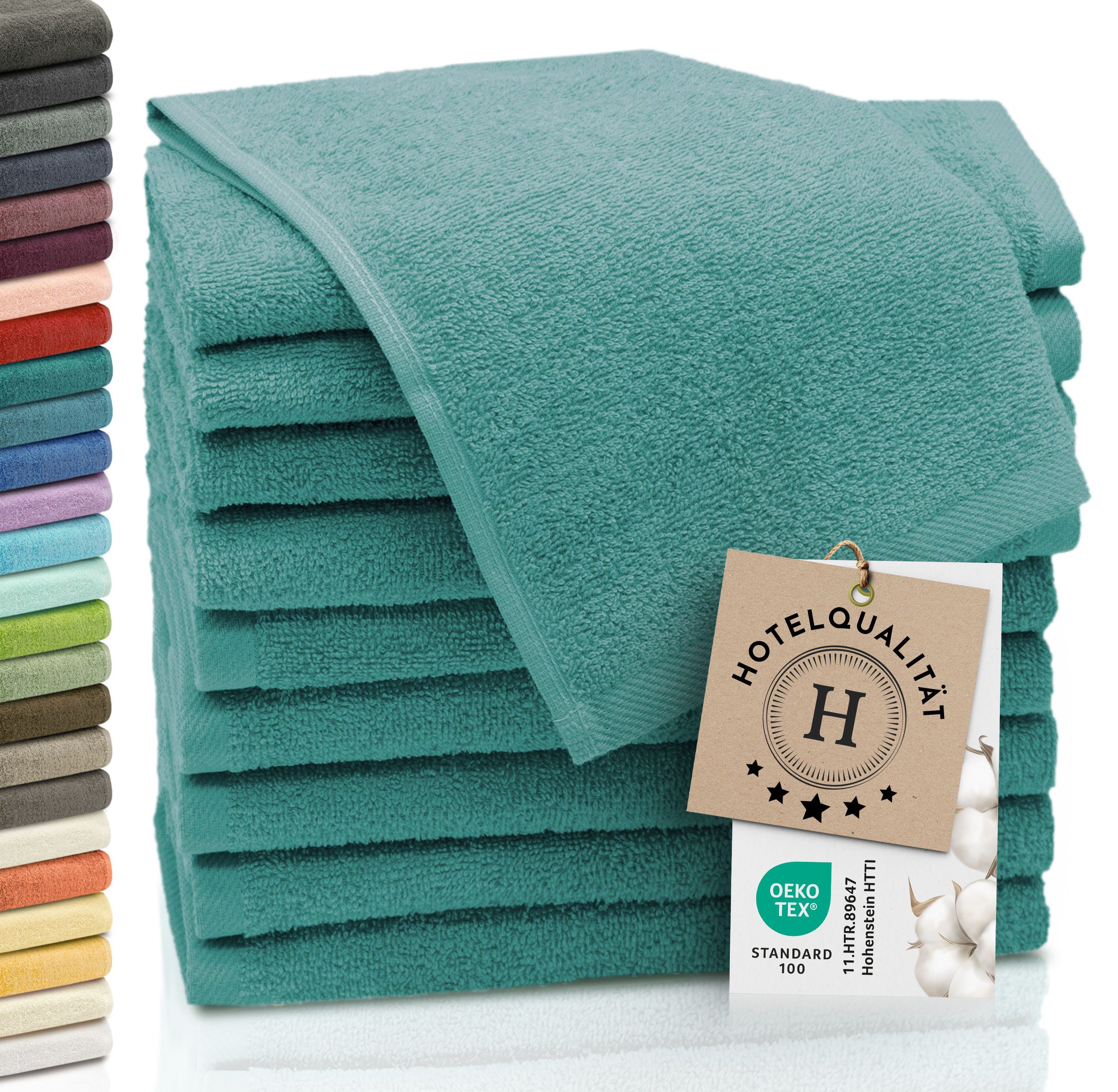 ZOLLNER Gästehandtücher, Walkfrottier (10-St), 30 x 50 cm, 100% Baumwolle, günstig online kaufen