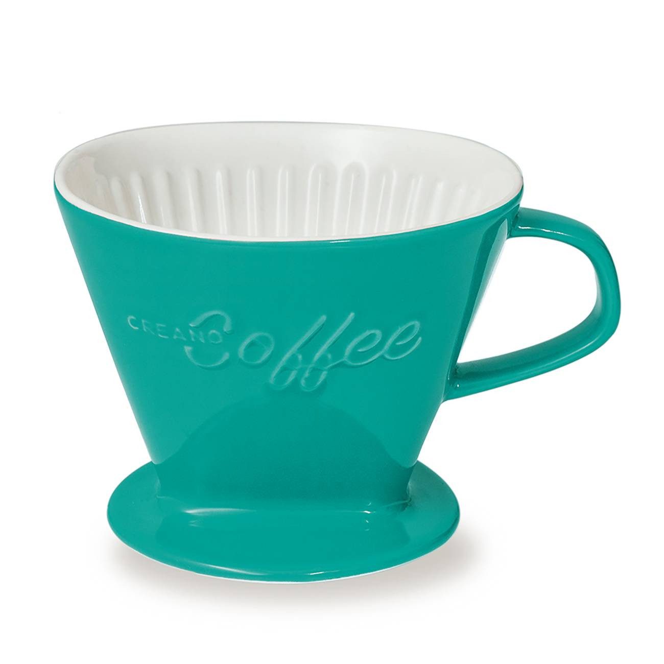 Creano Handfilter Creano Porzellan Kaffeefilter (Jadegrün), Porzellan, für Filtergröße 4