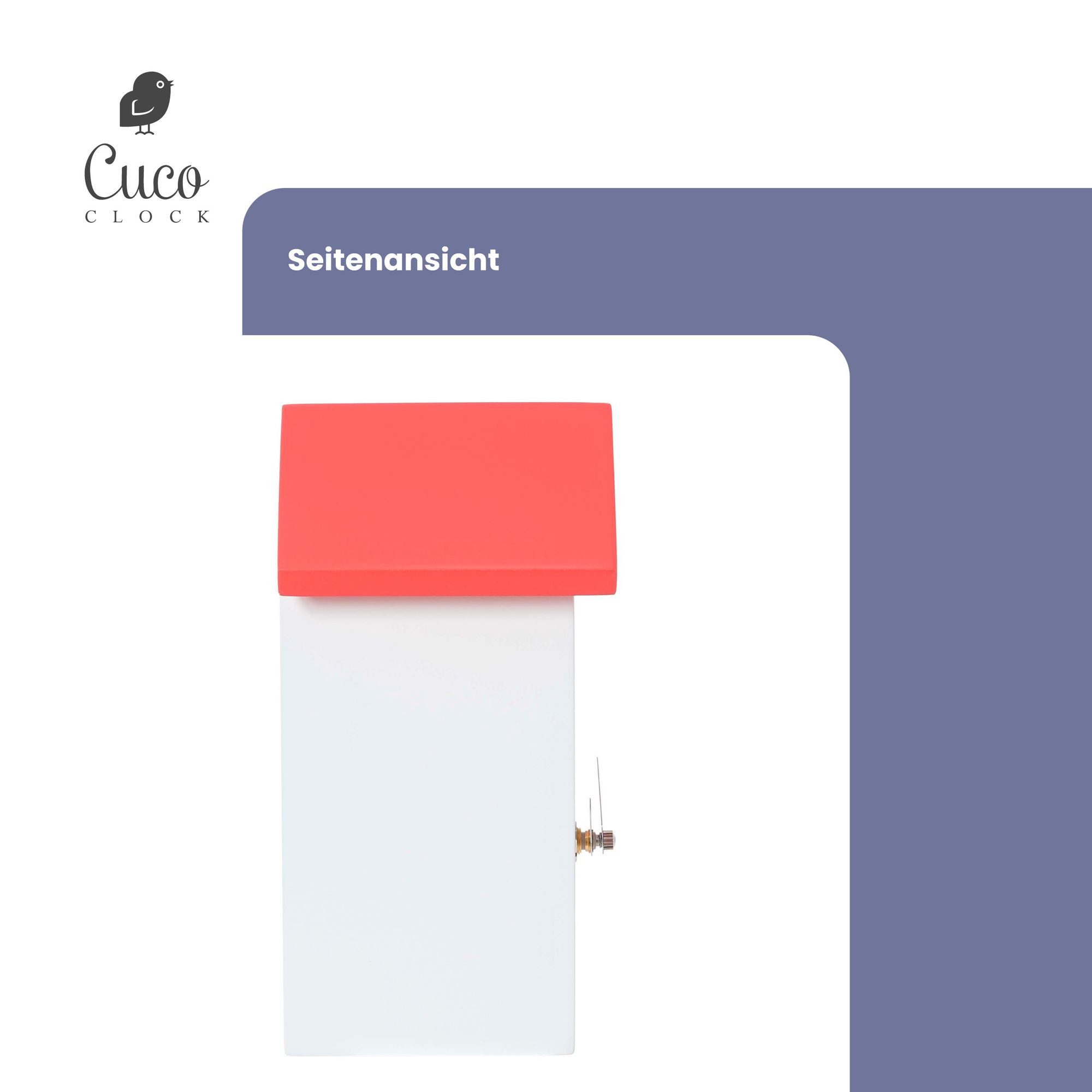 Cuco Clock Wanduhr Mini Kuckucksuhr HOCHHAUS, Wanduhr, Moderne Schwarzwalduhr (17,0 × 12,4 × 9,0cm, mit Nachtruhefunktion, Kuckucksruf, Quarzuhrwerk)